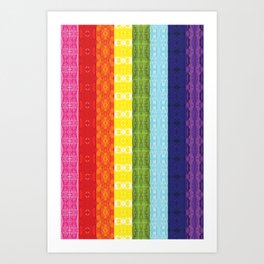 TorsoPattern Gay Pride Flag (Original 8-Color) Art Print