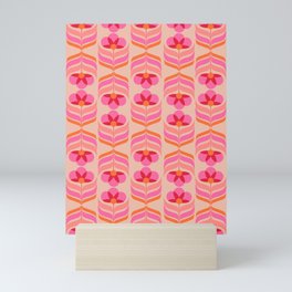 flowers geometry - pattern no1 Mini Art Print