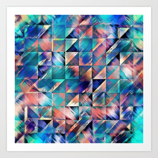 Textural Reflections of Turquoise Art Print