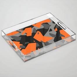 Black\Grey\Orange Geometric camo Acrylic Tray