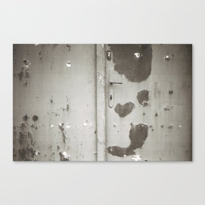 Decay of the beautiful past, film, black and white Canvas Print