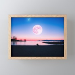 Pink Moon Framed Mini Art Print