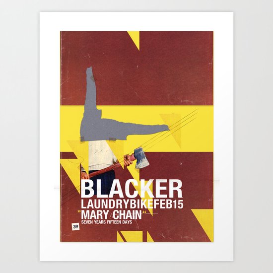 Mary Chain & Blacker band poster Art Print