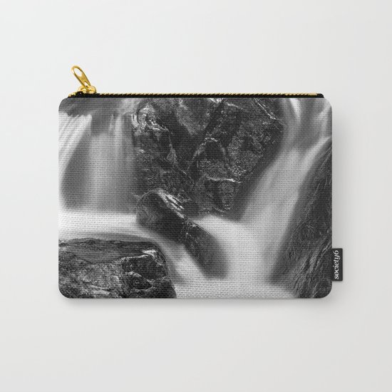 Shelving Rock Stream - Black & White Carry-All Pouch