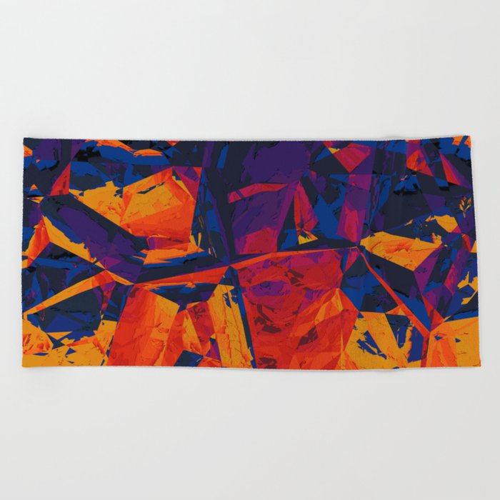 Scattered Abstract  Beach Towel