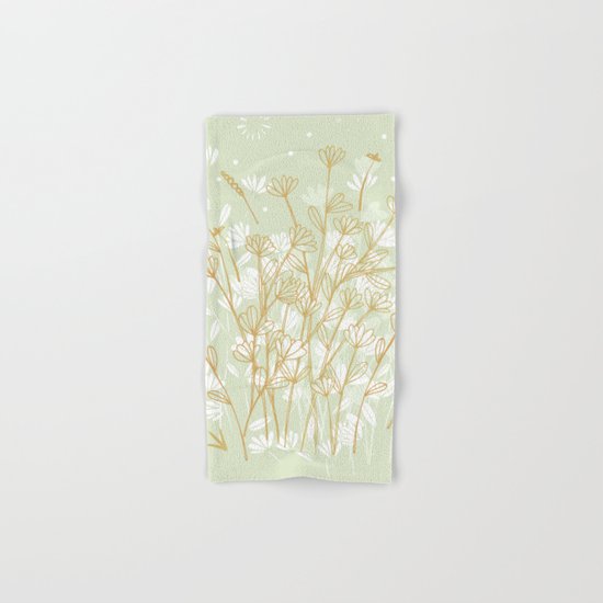 Coockie brown clover on green Hand & Bath Towel