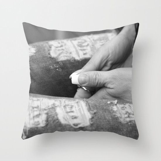 Hidden modesty Throw Pillow
