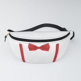 Red Bow Tie With Suspenders Funny Wedding Gift Fanny Pack