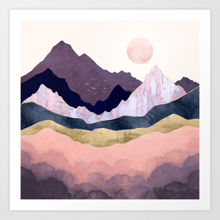 Mauve Mist Art Print by SpaceFrogDesigns | Society6