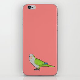 Pixel / 8-bit Parrot: Green Quaker Parrot iPhone Skin