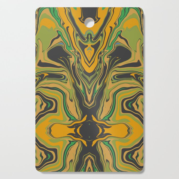 Symmetrical liquify abstract swirl Cutting Board