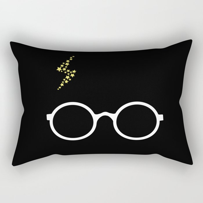 Harry - Black Rectangular Pillow