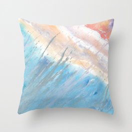 Wind in the waves Throw Pillow