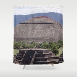 Mexico Photography - Ancient Buildings In The Mexican Nature Shower Curtain