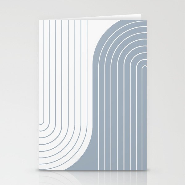 Two Tone Line Curvature LXVI Stationery Cards