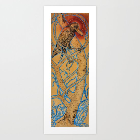 Oh, Venerable Wise Crow Art Print