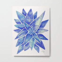 Aloe Vera – Blue Palette Metal Print