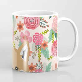 Shiba Inu floral dog face cute peeking shiba inus gifts Coffee Mug