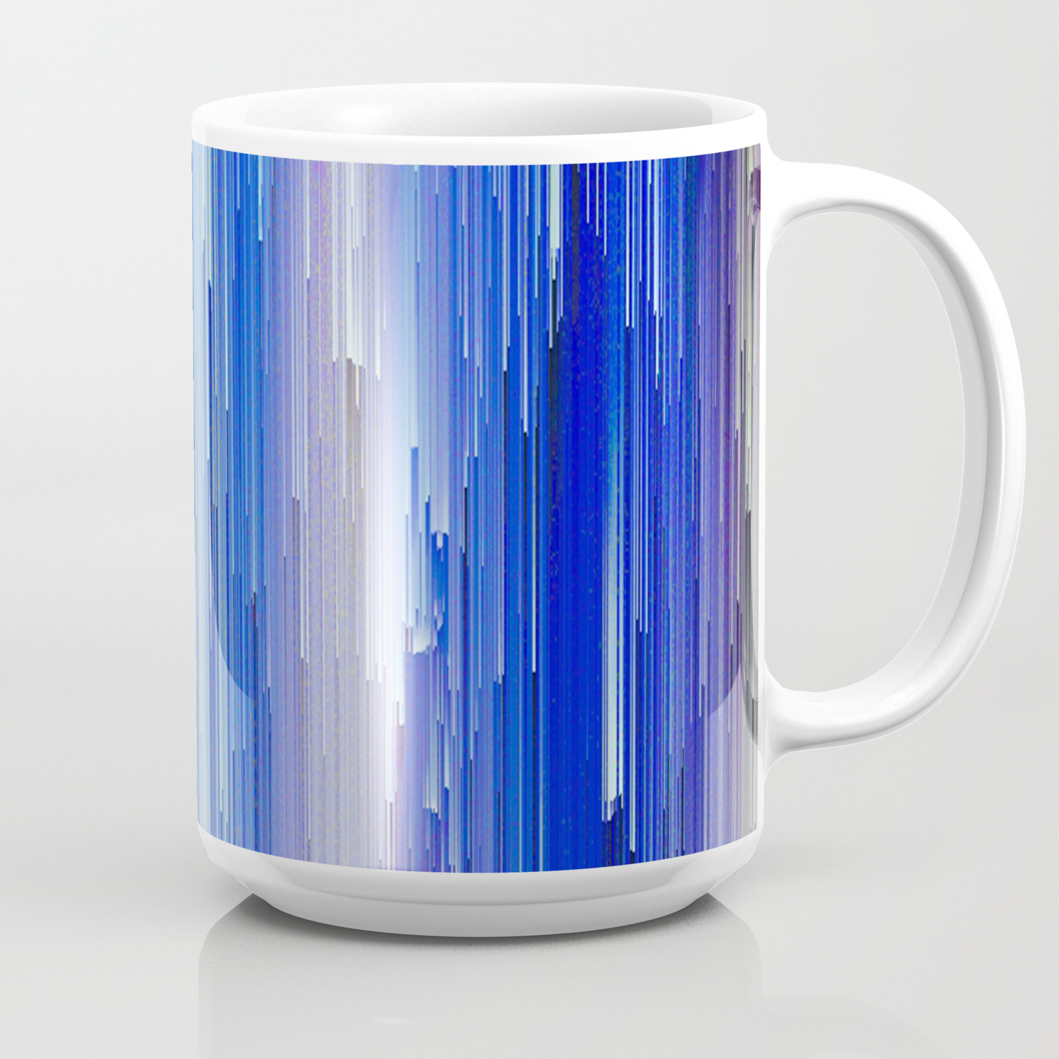 Frozen Blue Waterfall Abstract Digital Painting Coffee Mug By