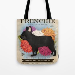 French Bulldog Frenchie Seed Packet Art vintage style  Tote Bag
