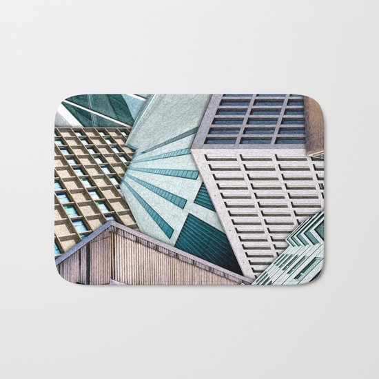 City Buildings Abstract Bath Mat