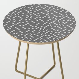 Grey Color Line Design Side Table