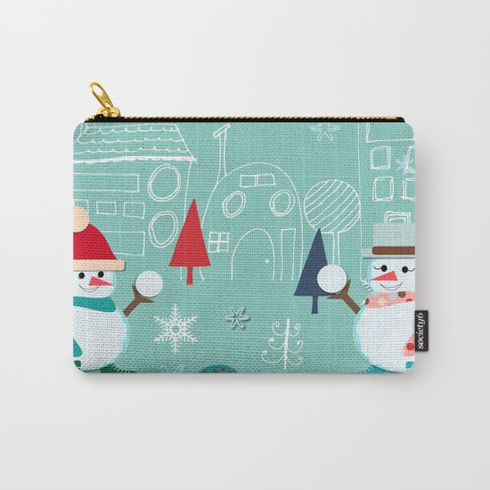 winter fun blue Carry-All Pouch