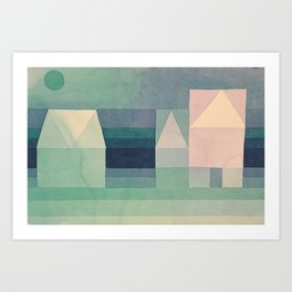 Paul Klee "Three Houses 1922" Art Print