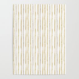 Gold & Silver Sparkle Lines Poster