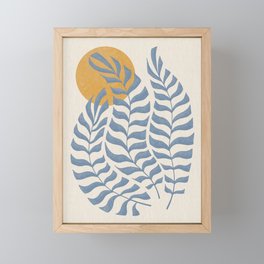 Tropical Blue Jungle Leaves Under the Sun | No. 1/3 Framed Mini Art Print