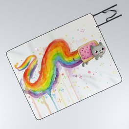 Rainbow Cat in Pop Tart Picnic Blanket