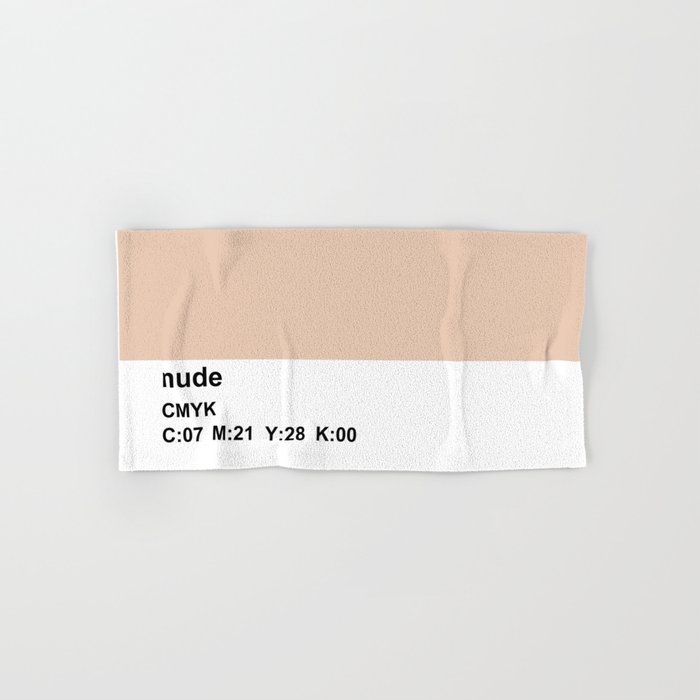 pantone, nude, CMYK colorblock Hand & Bath Towel
