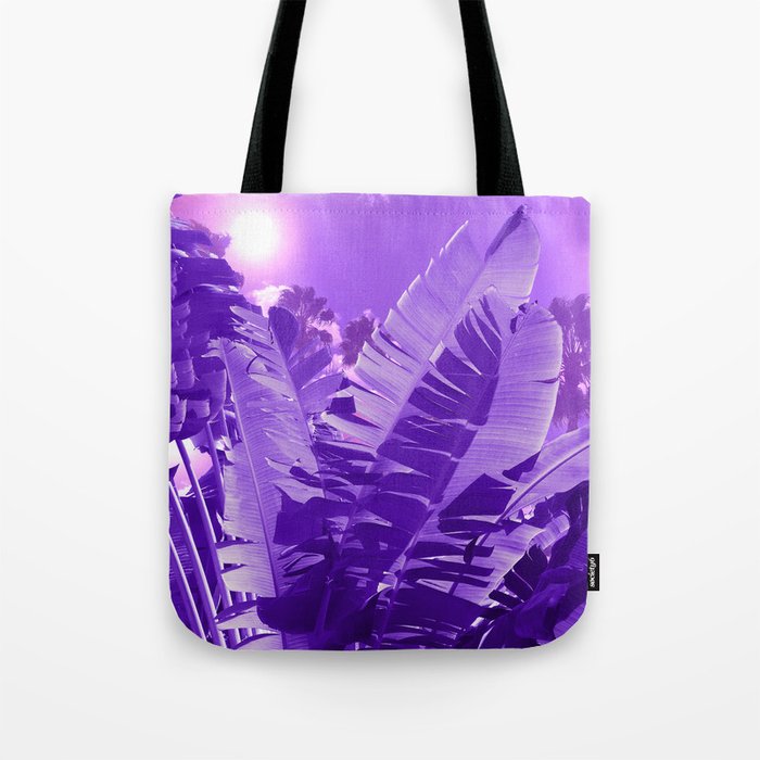 Ultra Violet Tropical Beach Palm Tote Bag