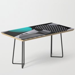 black and white and turquoise -200- Coffee Table