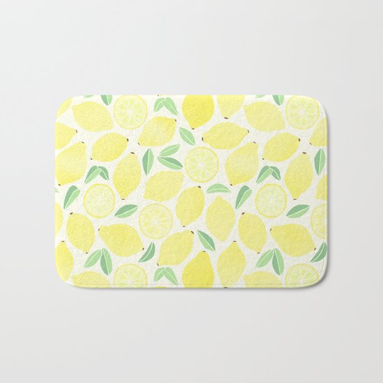 Summer Lemons Bath Mat