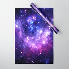 Purple Blue Galaxy Nebula Wrapping Paper