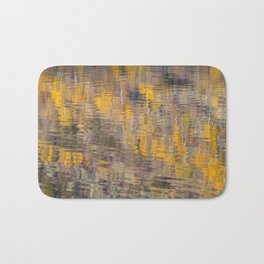 Fall Abstract 3 Bath Mat | Yellow, Photo, Background, Golden, Surface, Color, Liquid, Ripples, Fall, Colors 