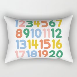 Numbers Poster - Colorful 123 Nursery Prints Rectangular Pillow