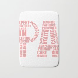 Medical Physician Assistant Graduation Gift Word Cloud PA  Bath Mat | Medical, Graphicdesign, Career, Women, Students, Funny, Physicianassistant, Rotations, Nurse, Females 
