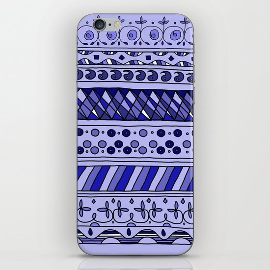 Yzor pattern 002 blue iPhone & iPod Skin