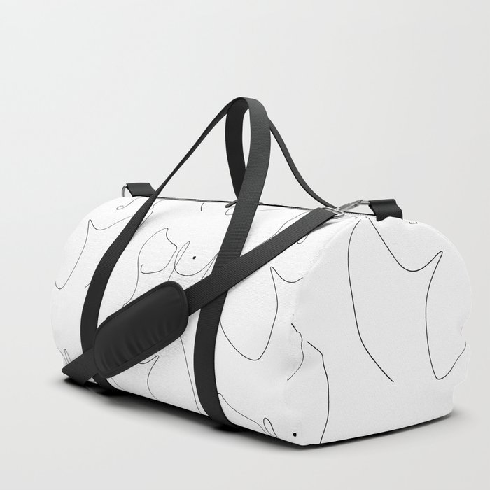 Fine Curve Line / Naked woman's body drawing Duffle Bag