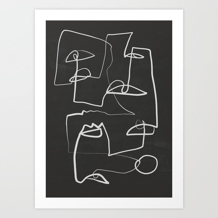 Abstract line art 12/2 Art Print