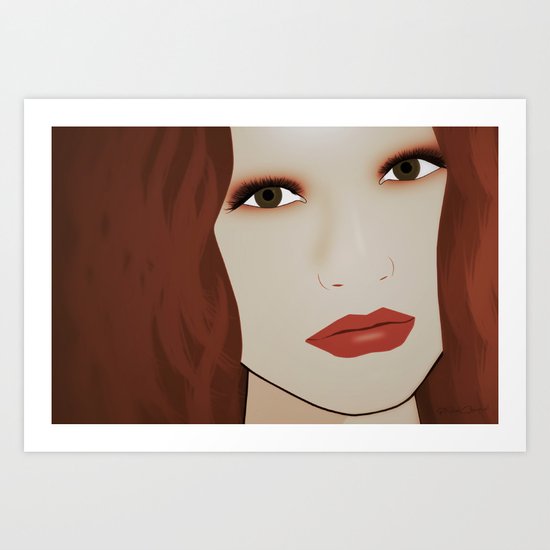 Red Head from Another Dream Art Print