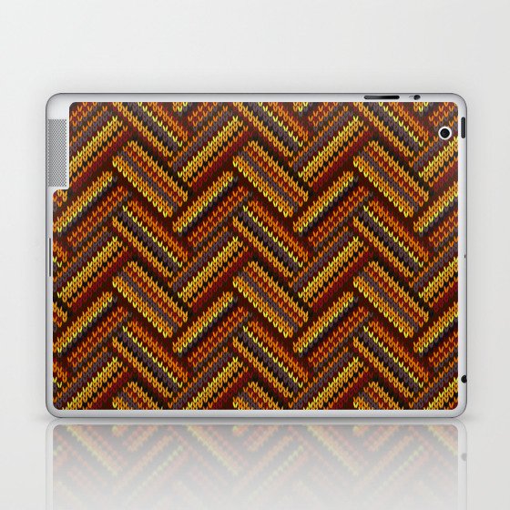 Knitted Textured Pattern Yellow Laptop & iPad Skin