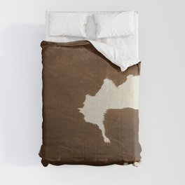 Dark Brown & White Cow Hide Comforter