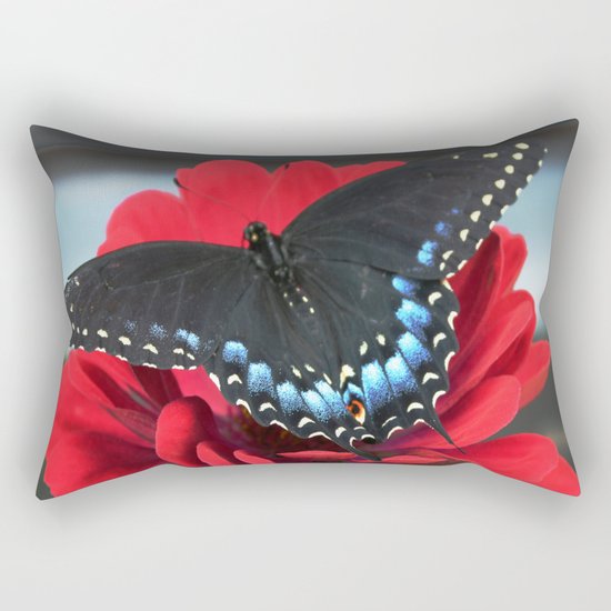 RED BLUE AND BLACK Rectangular Pillow