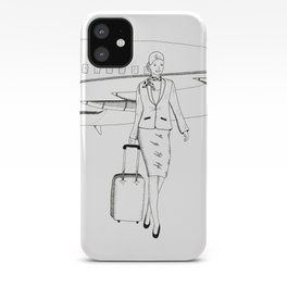 Flight attendant iPhone Case
