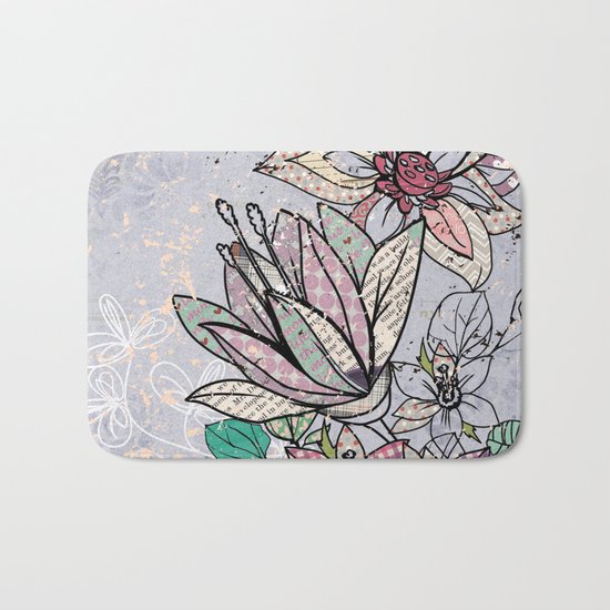 Paper Flowers #3 Bath Mat