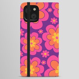 Colorful Retro Flower Pattern 594 iPhone Wallet Case