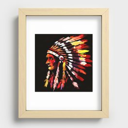 Native American Chief Recessed Framed Print